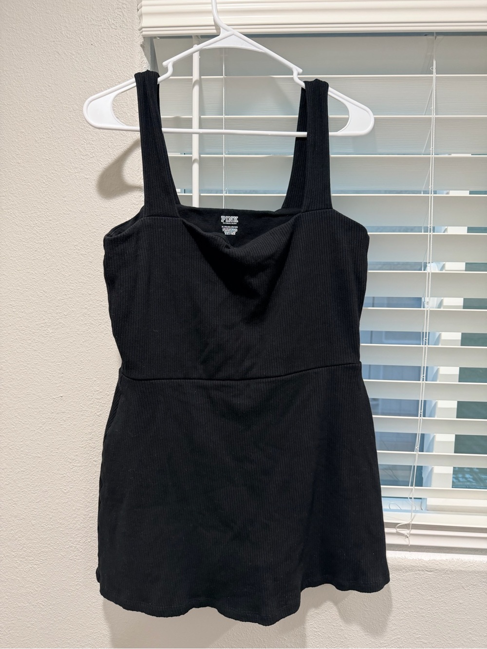 PINK Victoria's Secret Black Ribbed dress with shorts